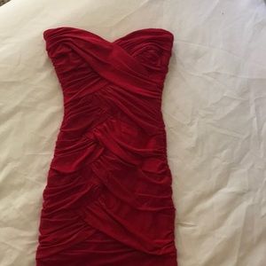Red sweetheart dress